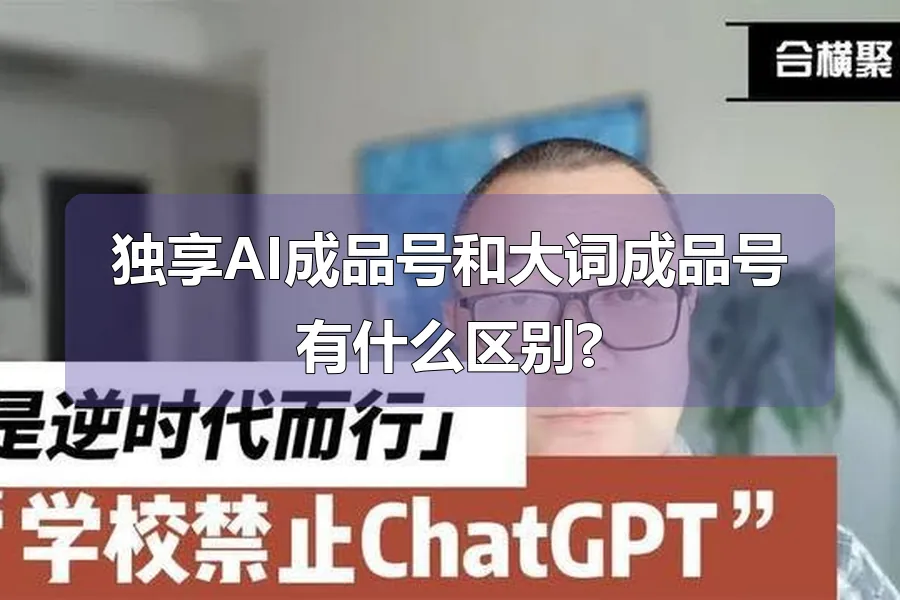 独享AI成品号和大词成品号有什么区别?